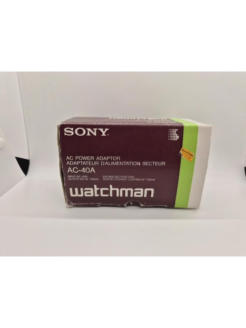SONY AC POWER ADAPTOR SUPPLY AC-40A 6V in Orig. OEM Box